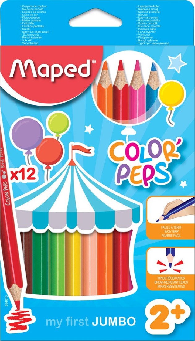 Ξυλομπογιές 12 τεμάχια Colorpeps Μax 834010 Maped