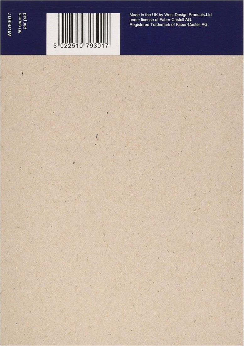 Faber Castell A5 sketch pad, 50 sheets, 100 gsm, acid free, WD793017