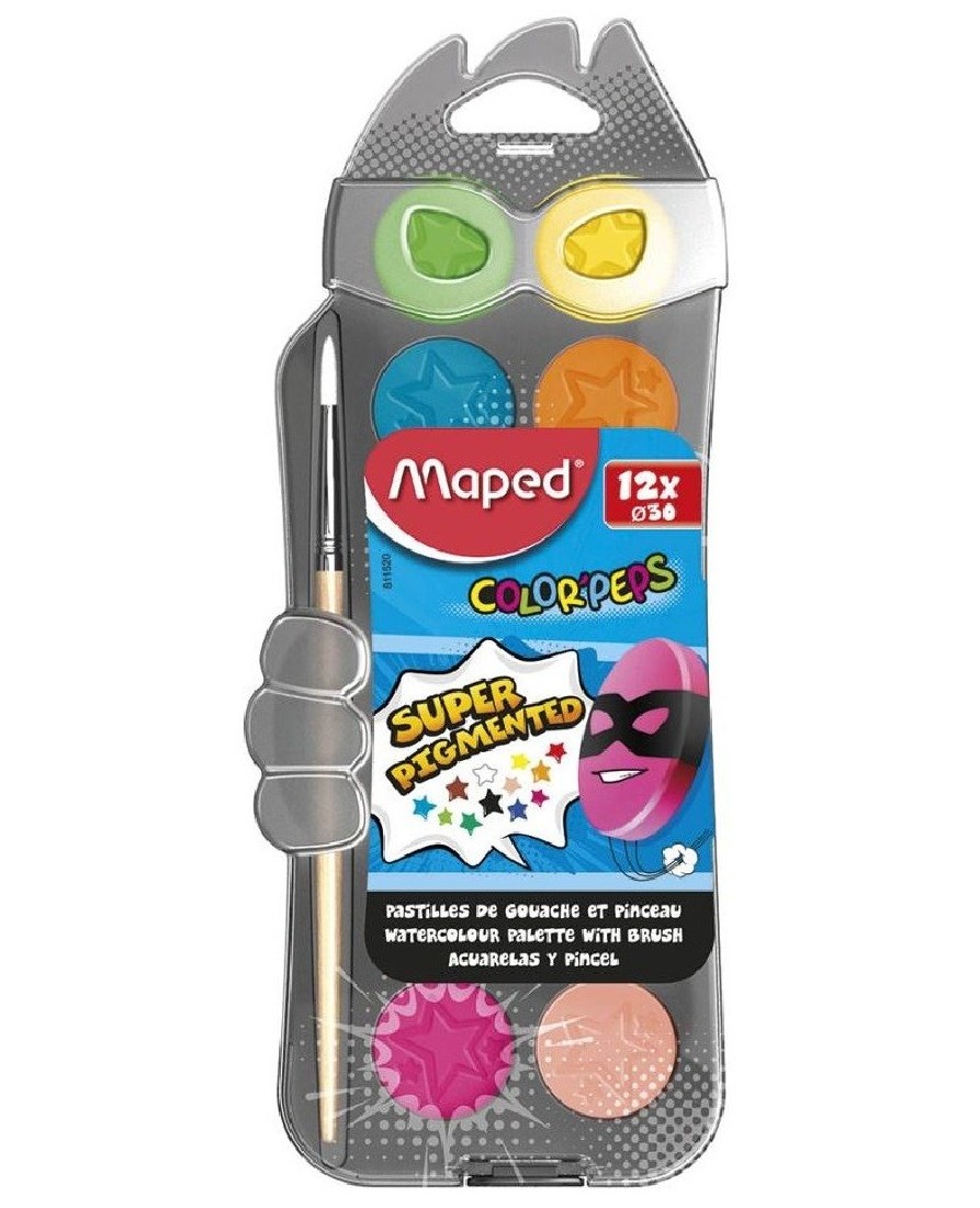 Νερομπογιές 12 χρωμάτων Color peps 811520 Maped