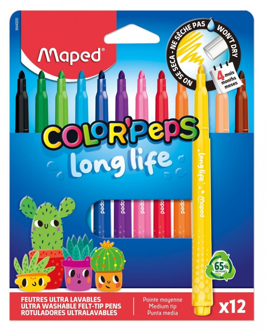 Μαρκαδόροι 12 τεμαχία Color Peps Long Life 844000 Maped