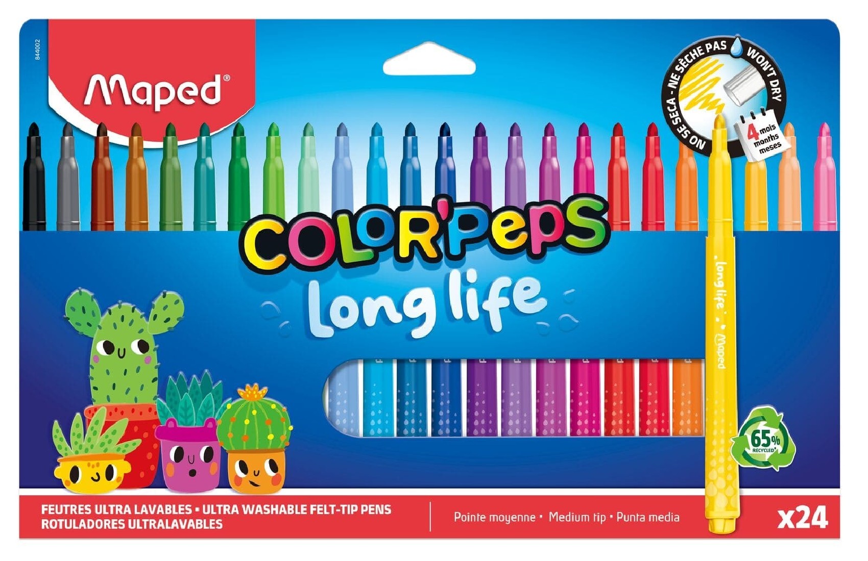 Μαρκαδόροι 24 τεμαχία Color Peps Long Life 844002 Maped