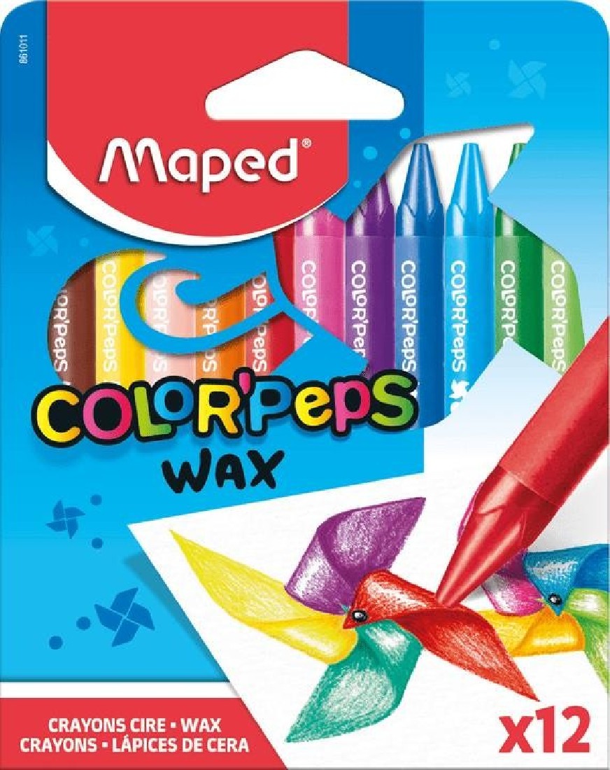 Κηρομπογιές 12 τεμάχια Colorpeps Wax 861011 Maped