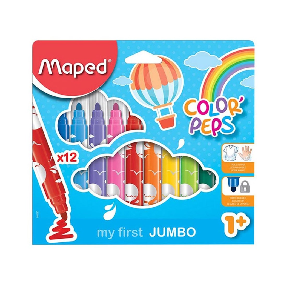 Μαρκαδόροι 12 τεμαχίων Color Peps Jumbo 846901 Maped