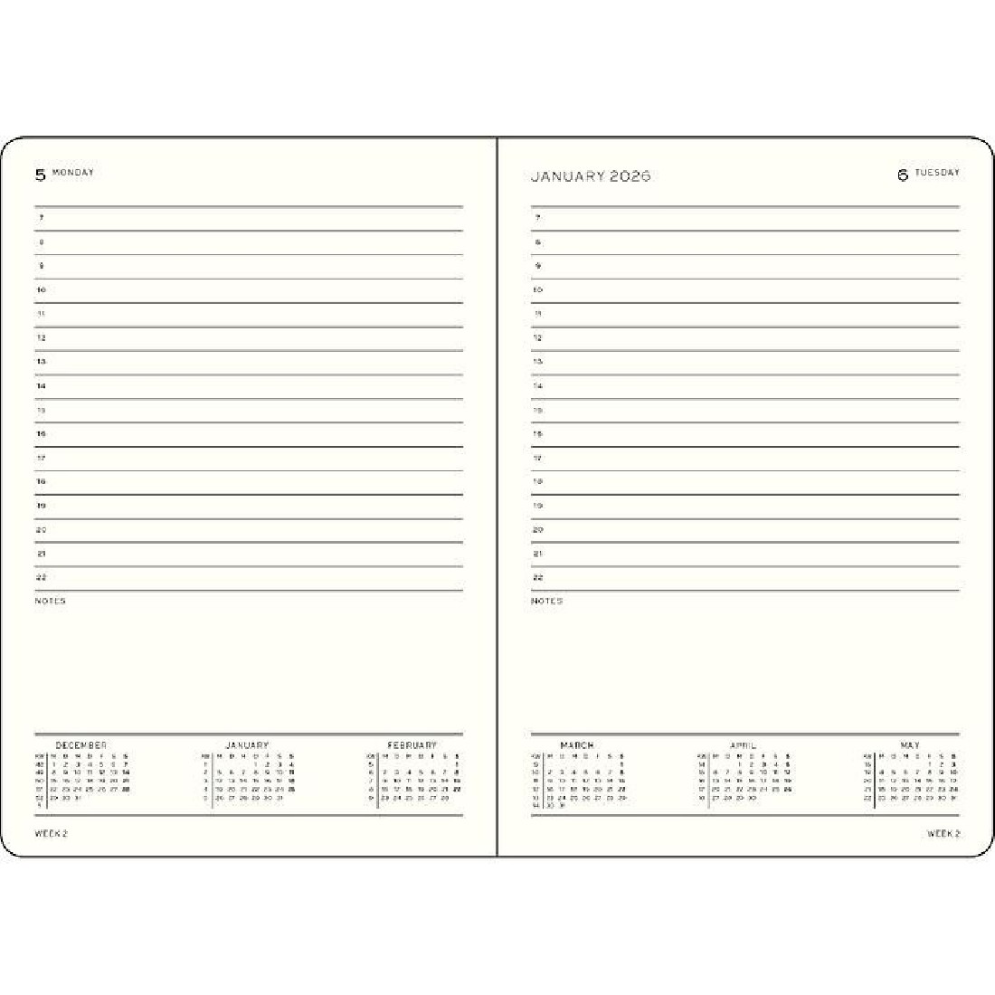 12M Daily Diary 2027, A5, hardcover, Forest Green, Leuchtturm 1917