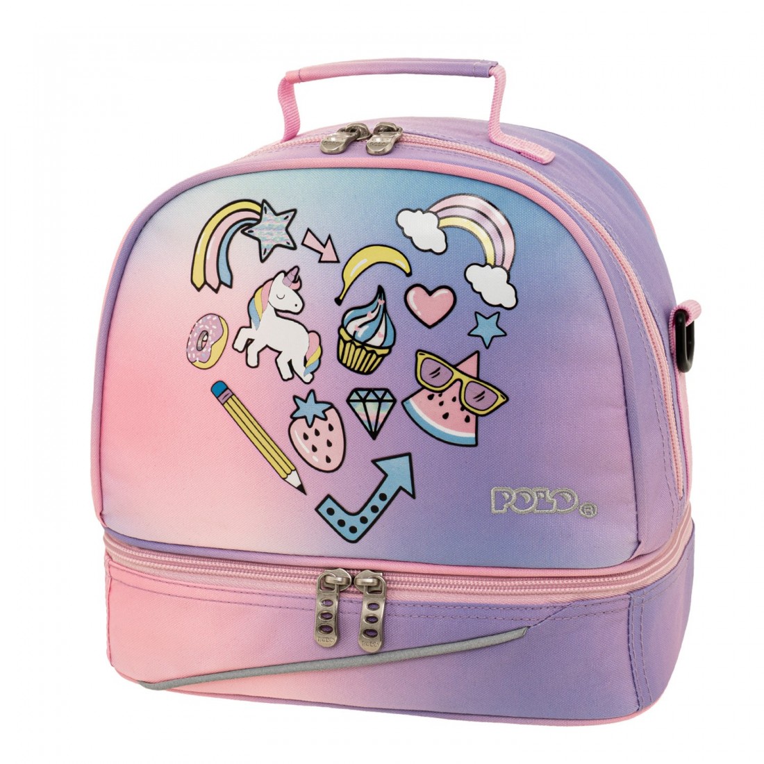 Τσαντάκι φαγητού Δημοτικού Kids Fun II Unicorn 971003-8420 Polo (2026)