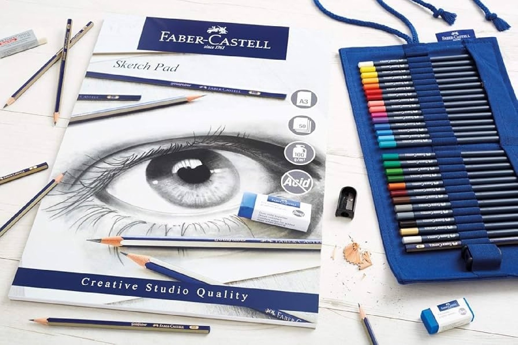 Faber Castell Sketch Pad A4, 50 sheets, 100 gsm, acid free, WD791310
