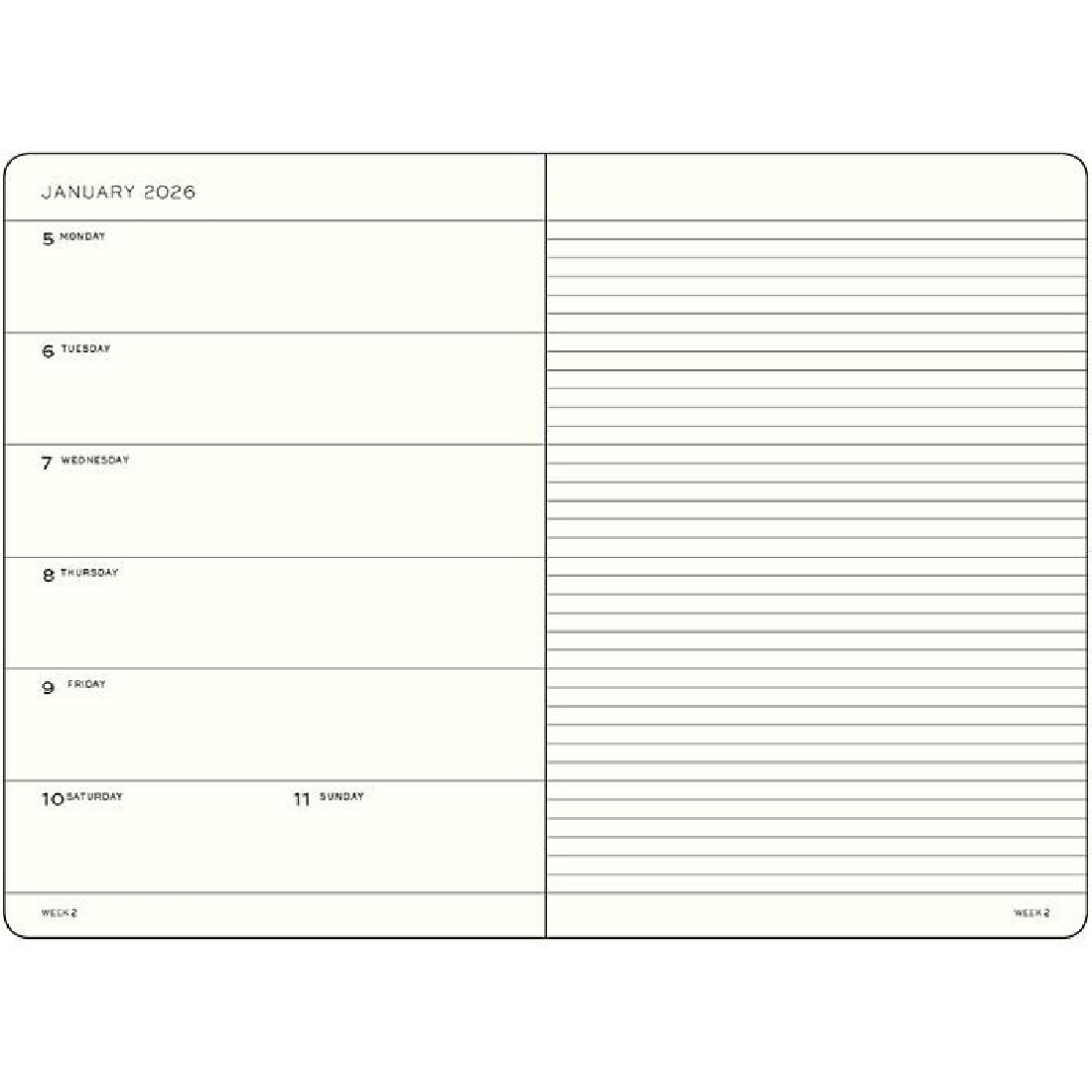 12M Weekly Planner and Notebook 2027, A5, softcover, Port Red, Leuchtturm 1917
