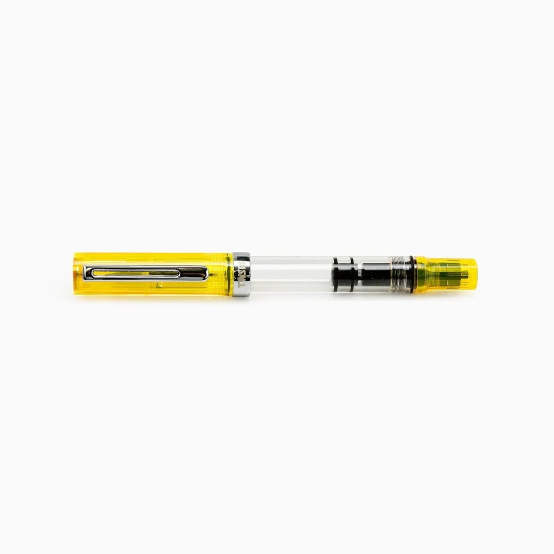 Twsbi Eco transparent yellow piston filling fountain pen