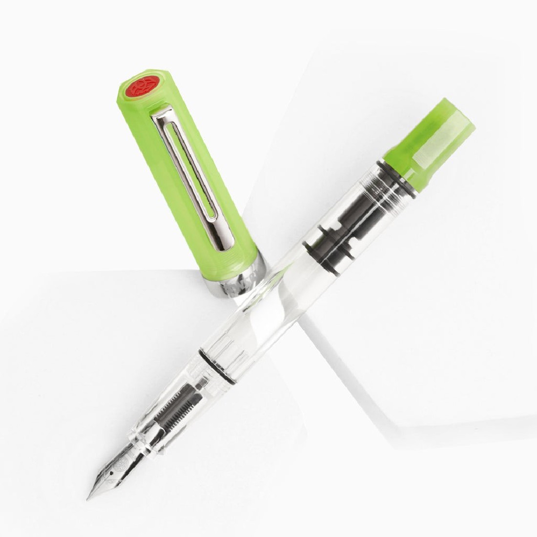Twsbi Eco glow green piston filling fountain pen
