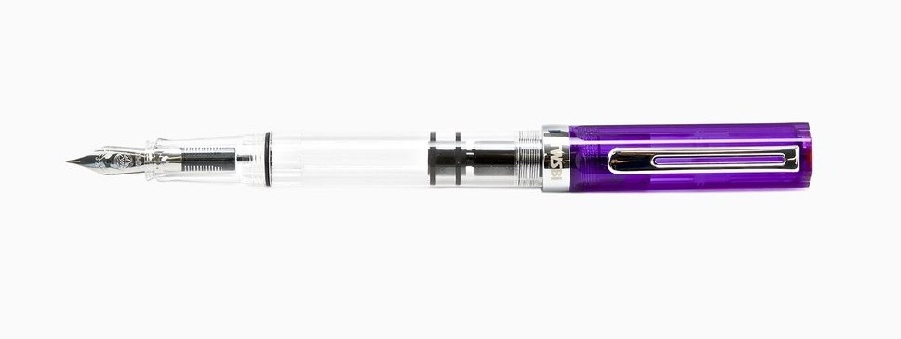 Twsbi Eco transparent purple piston filling fountain pen