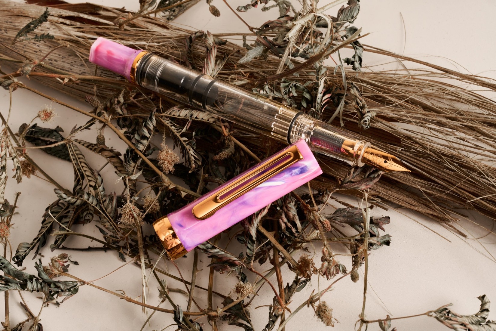 Twsbi Eco Fluorite purple with bronze, piston filling fountain pen