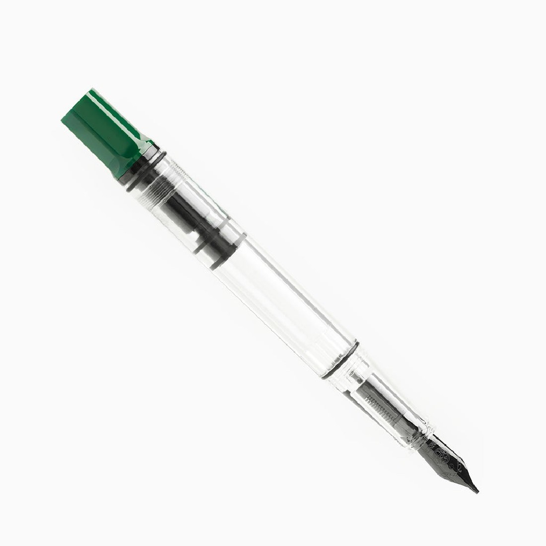 Twsbi Eco Green Irish, with onyx trims, piston filling fountain pen