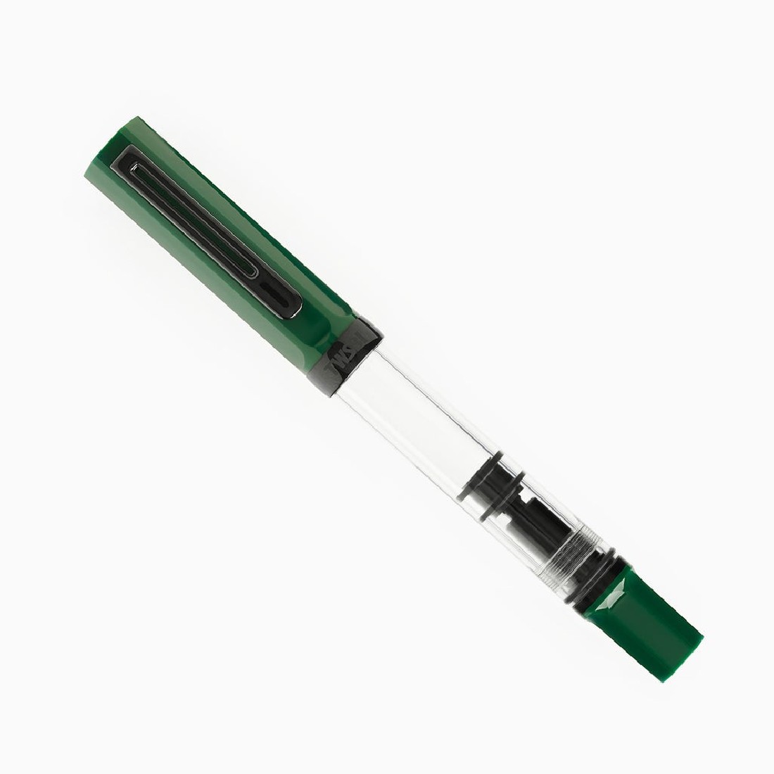 Twsbi Eco Green Irish, with onyx trims, piston filling fountain pen