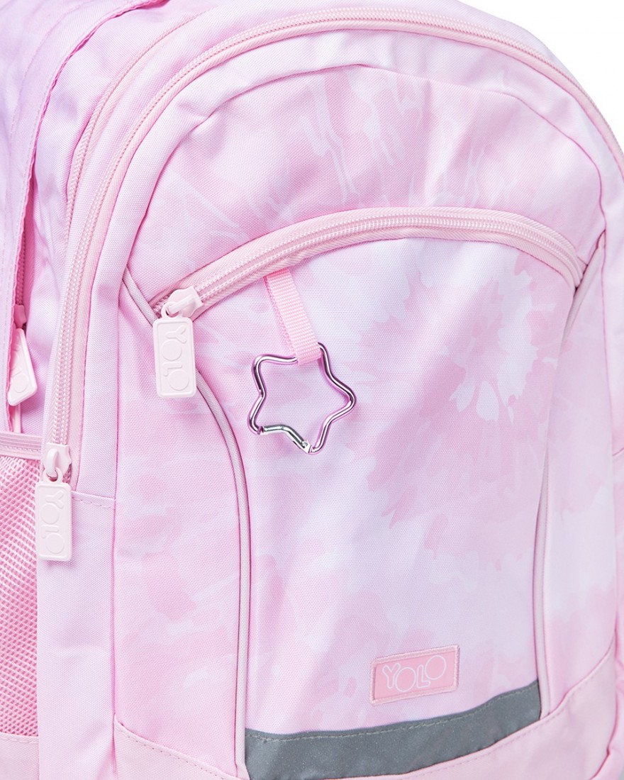 Σακίδιο πλάτης (2 σε 1) Δημοτικού Pink Tie Dye 11162 Yolo (2026)