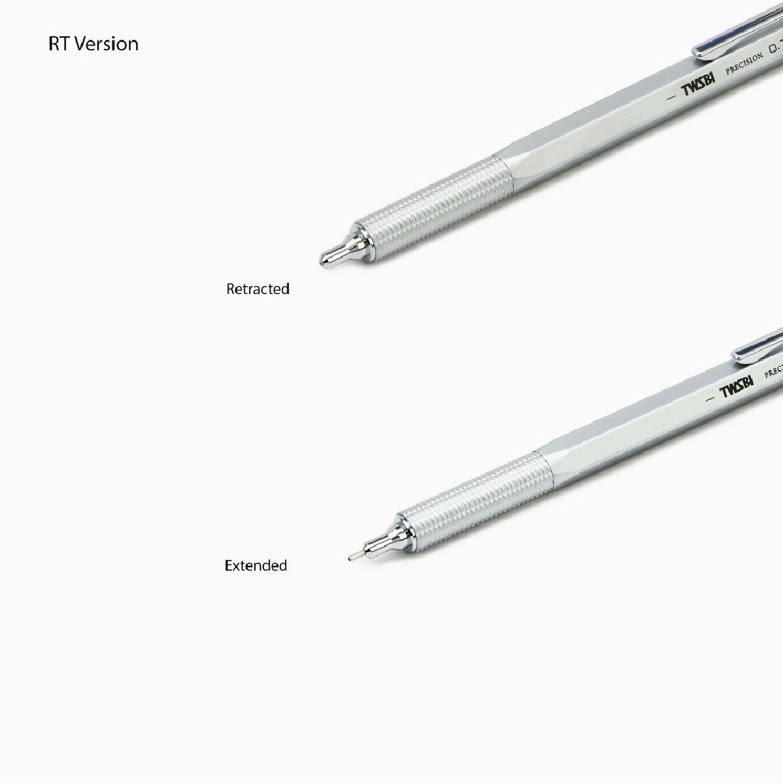 TWSBI Precision Retractable Pipe Pencil  0,5mm Matt Silver