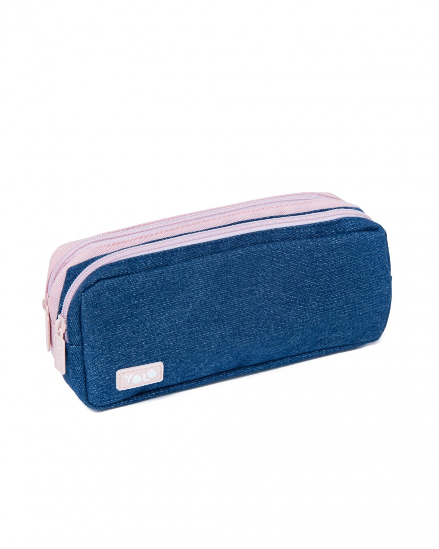 Κασετίνα Duo Denim Pink 90137 Yolo (2026)