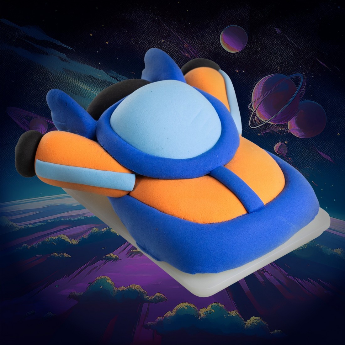 Clay Craft – Pull Back Hovercraft 20230 Tiger Tribe