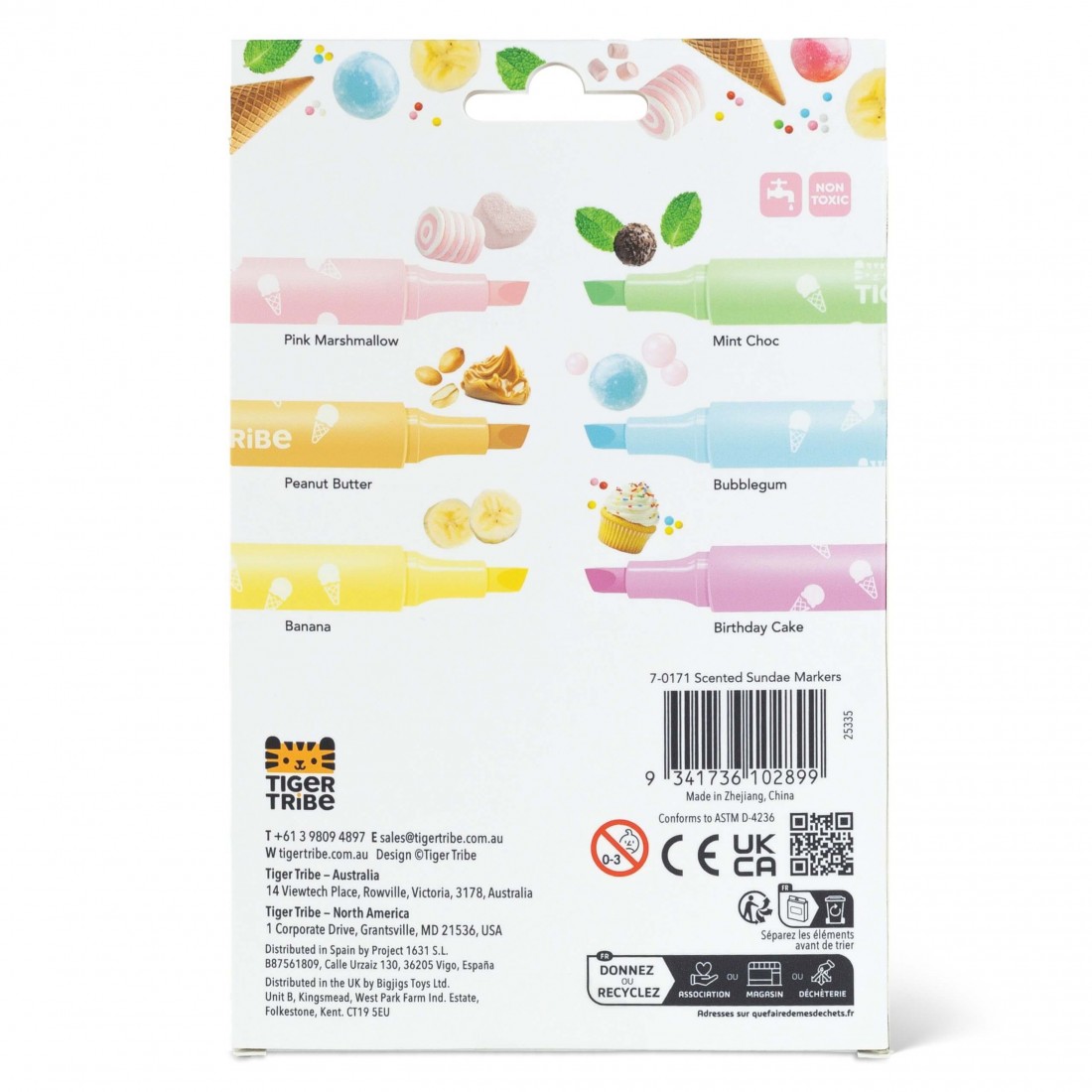 Yπογραμμιστικά μαρκαδοράκια Ice Cream Scented 94409 Tiger Tribe