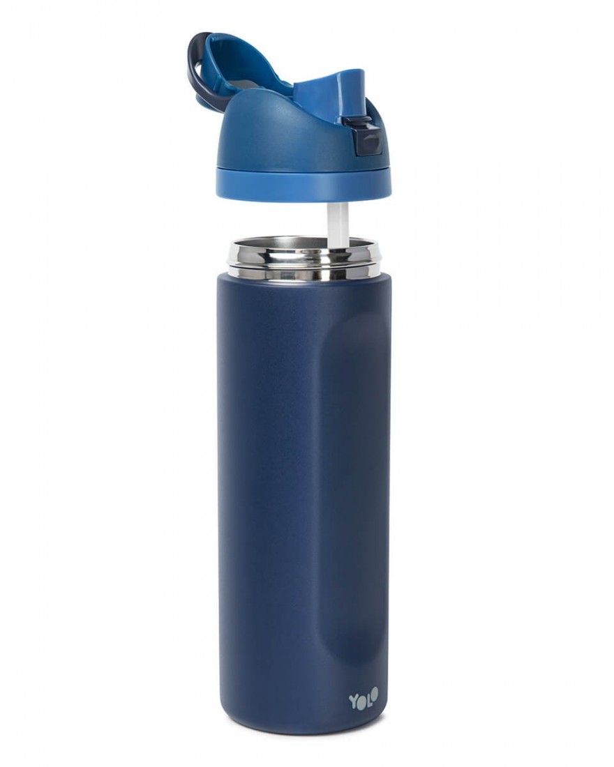 Μπουκάλι Θερμός (2 σε 1) 700ml Blue Navy 90584 Yolo