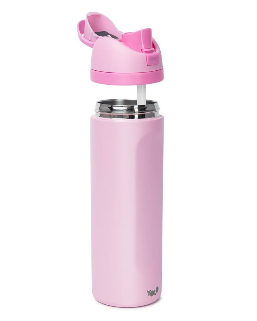 Μπουκάλι Θερμός (2 σε 1) 700ml Pink 90583 Yolo