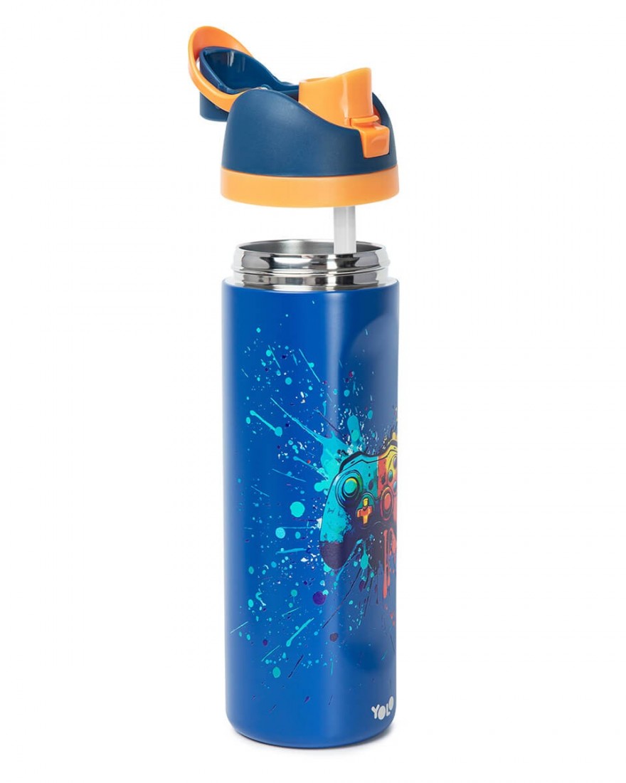 Μπουκάλι Θερμός (2 σε 1) 700ml Blue Gaming 90595 Yolo