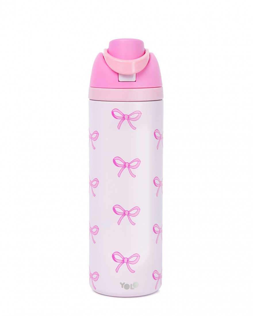Μπουκάλι Θερμός (2 σε 1) 700ml Pink Bow 90592 Yolo