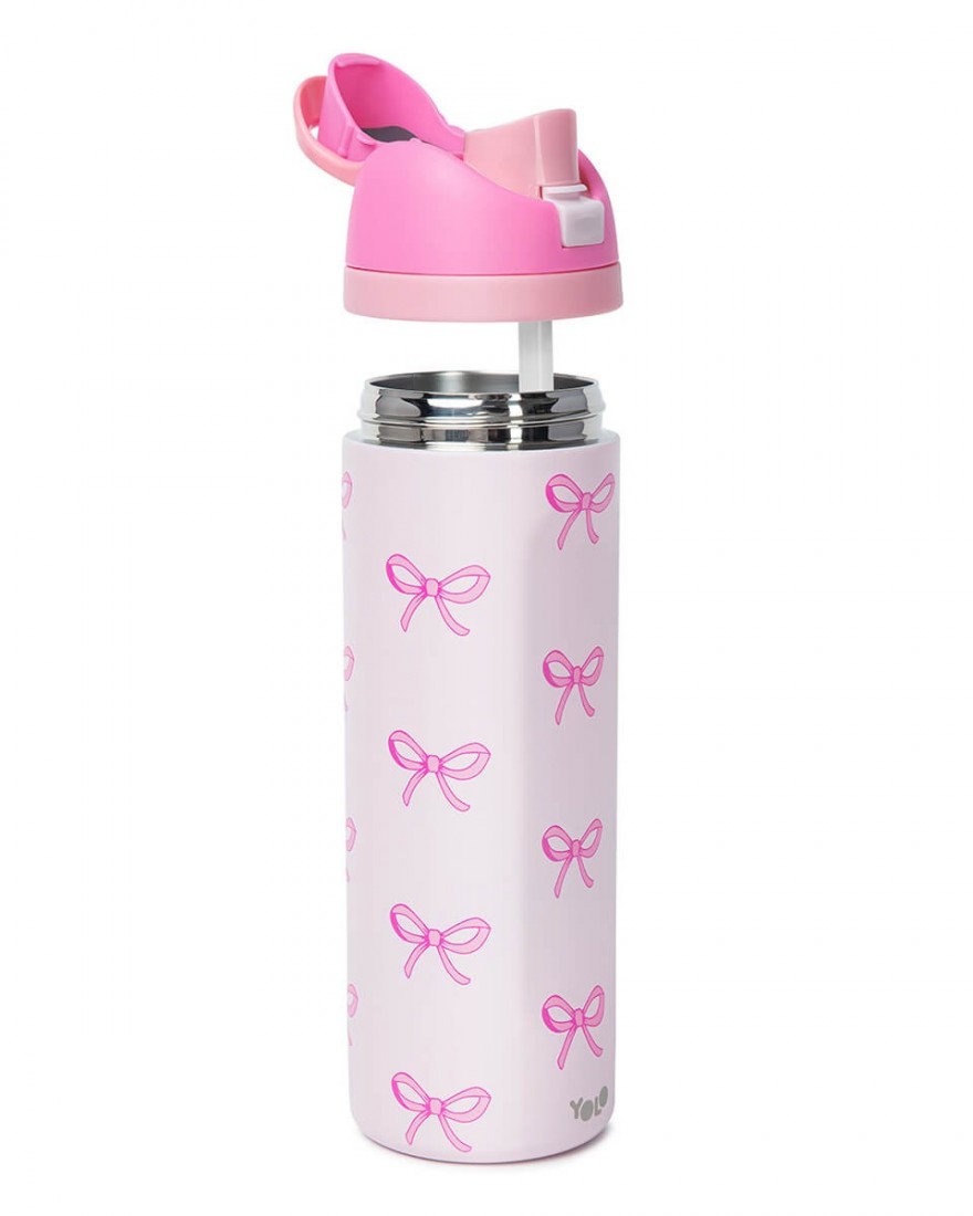Μπουκάλι Θερμός (2 σε 1) 700ml Pink Bow 90592 Yolo