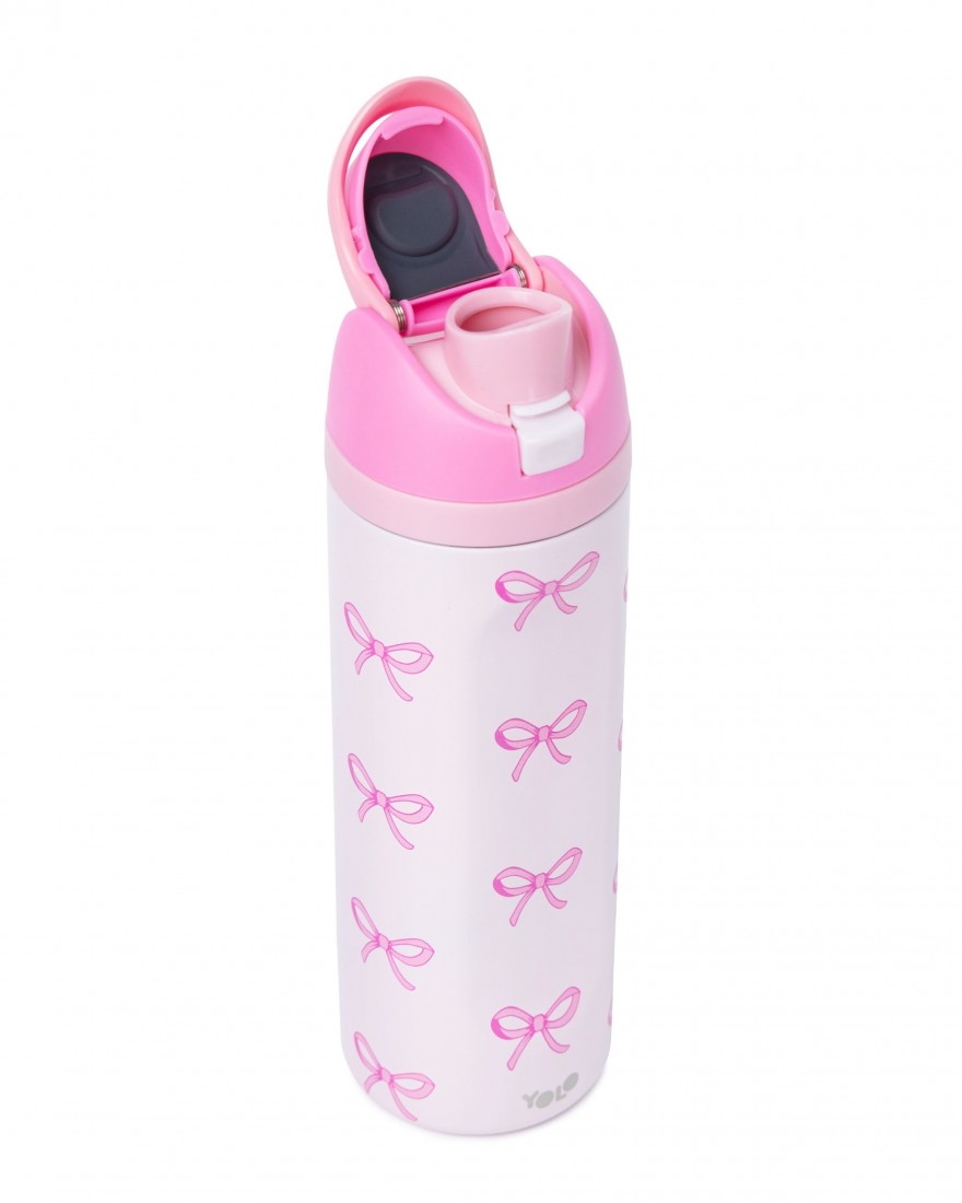 Μπουκάλι Θερμός (2 σε 1) 700ml Pink Bow 90592 Yolo