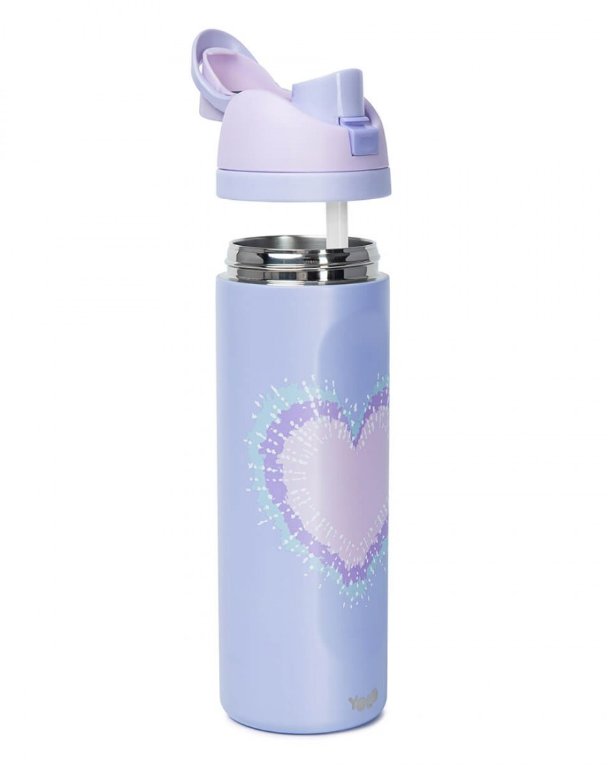 Μπουκάλι Θερμός (2 σε 1) 700ml Heart Tie Dye 90590 Yolo