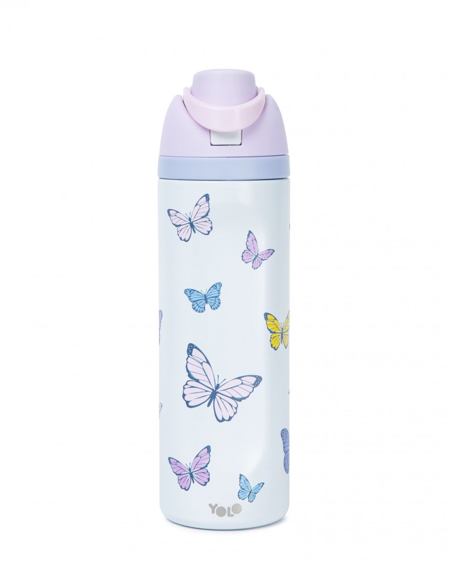 Μπουκάλι Θερμός (2 σε 1) 700ml Butterflies 90593 Yolo