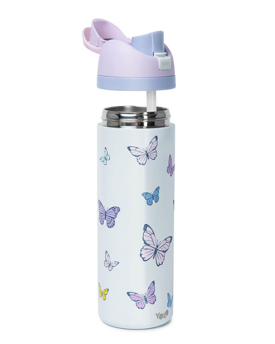 Μπουκάλι Θερμός (2 σε 1) 700ml Butterflies 90593 Yolo