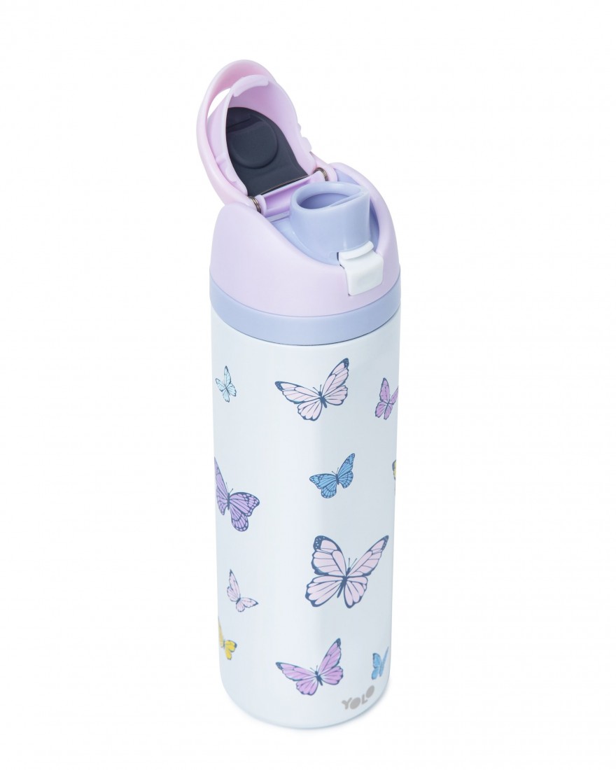 Μπουκάλι Θερμός (2 σε 1) 700ml Butterflies 90593 Yolo
