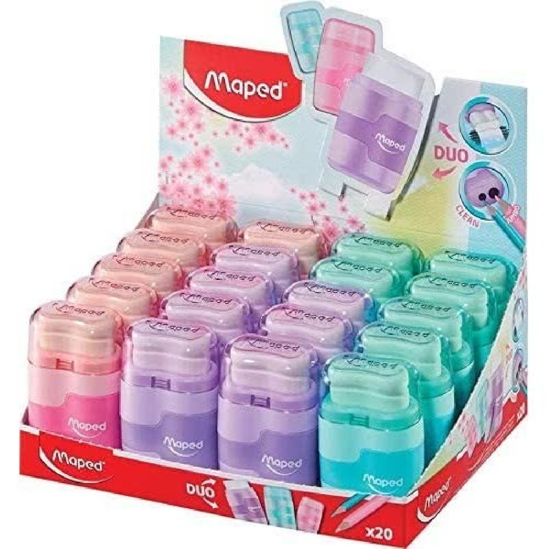 Γόμα ξύστρα 2 τρύπες Connect Pastel 049231 Maped