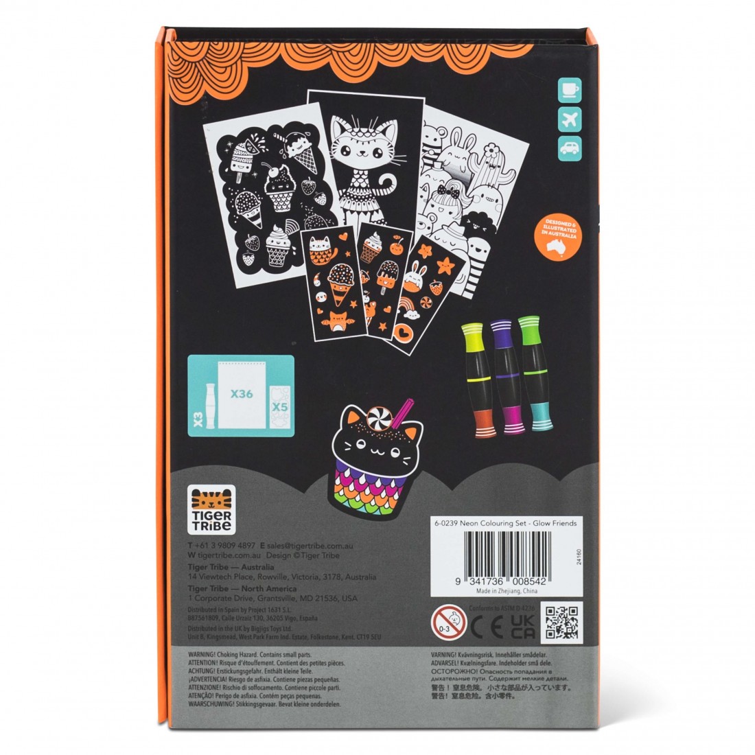 ΣΕΤ ΔΡΑΣΤΗΡΙΟΤΗΤΩΝ – Neon Colouring Set Glow Friends 20237 Tiger Tribe