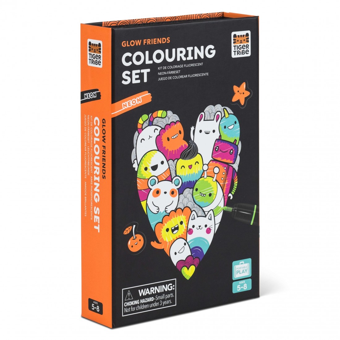 ΣΕΤ ΔΡΑΣΤΗΡΙΟΤΗΤΩΝ – Neon Colouring Set Glow Friends 20237 Tiger Tribe