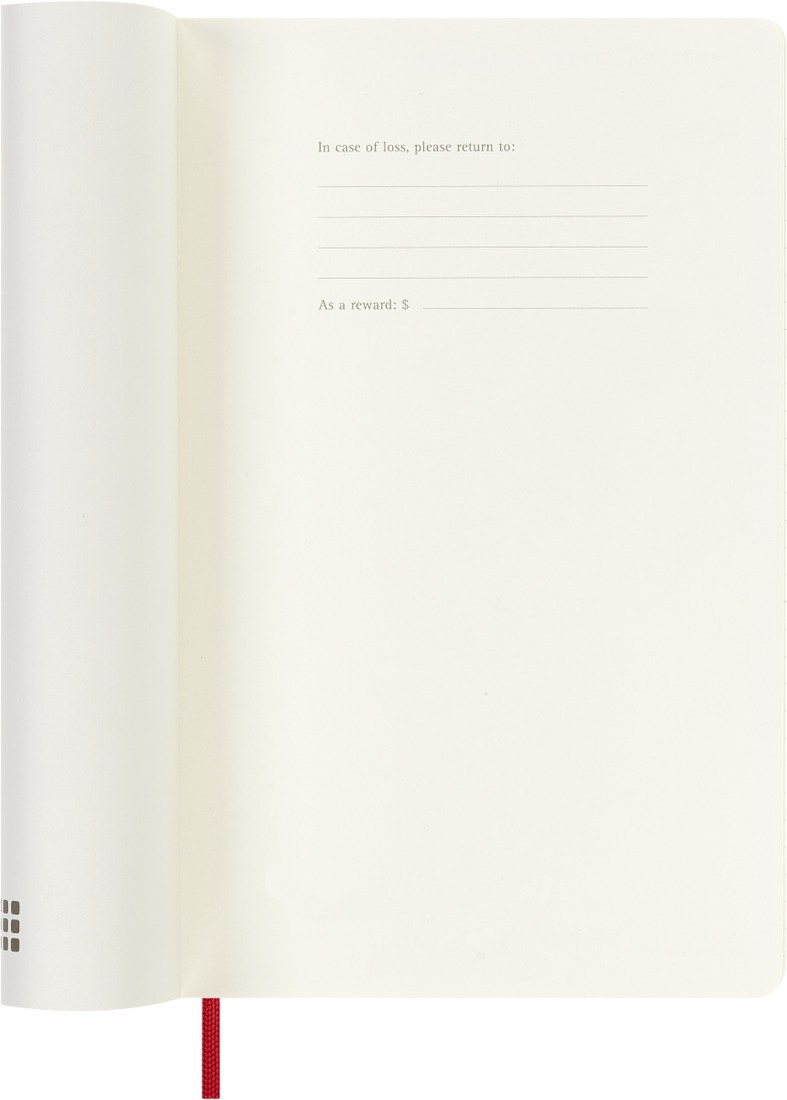 Moleskine Classic Weekly Planner 2026/2027 Weekly, 18 months, large 13x21, soft cover, Scarlet Red