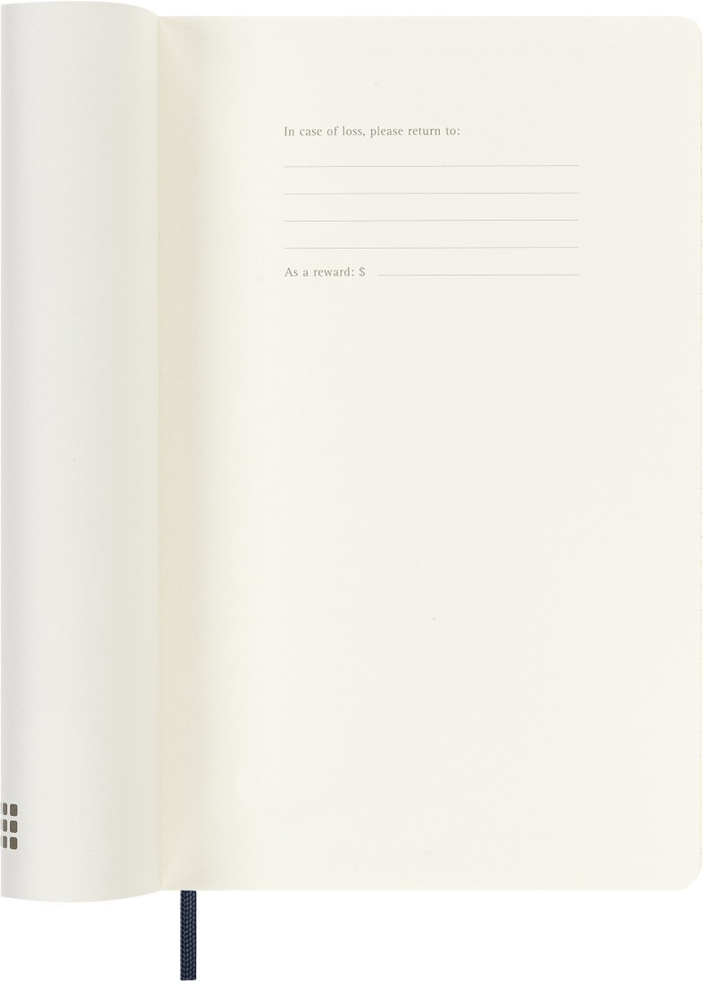 Moleskine Classic Weekly Planner 2026/2027 Weekly, 18 months, large 13x21 soft cover, Sapphire Blue