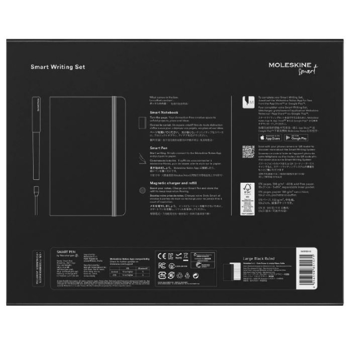 Moleskine Smart Writing Set of Pen and Large Notebook