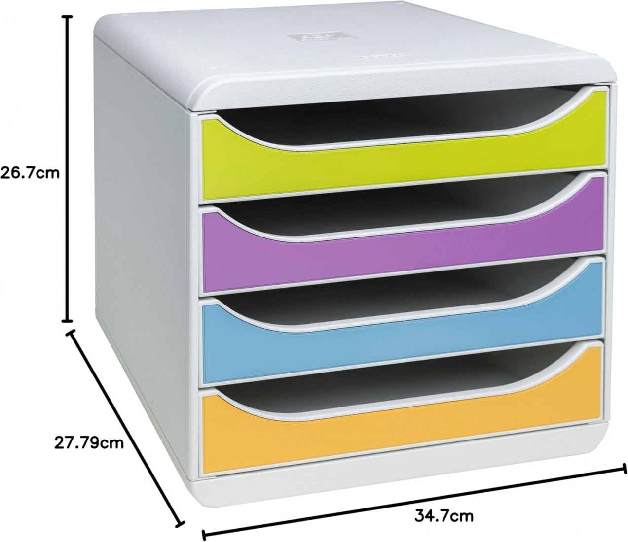 Exacompta συρταριέρα 4 θέσεων pastel colours 310909D