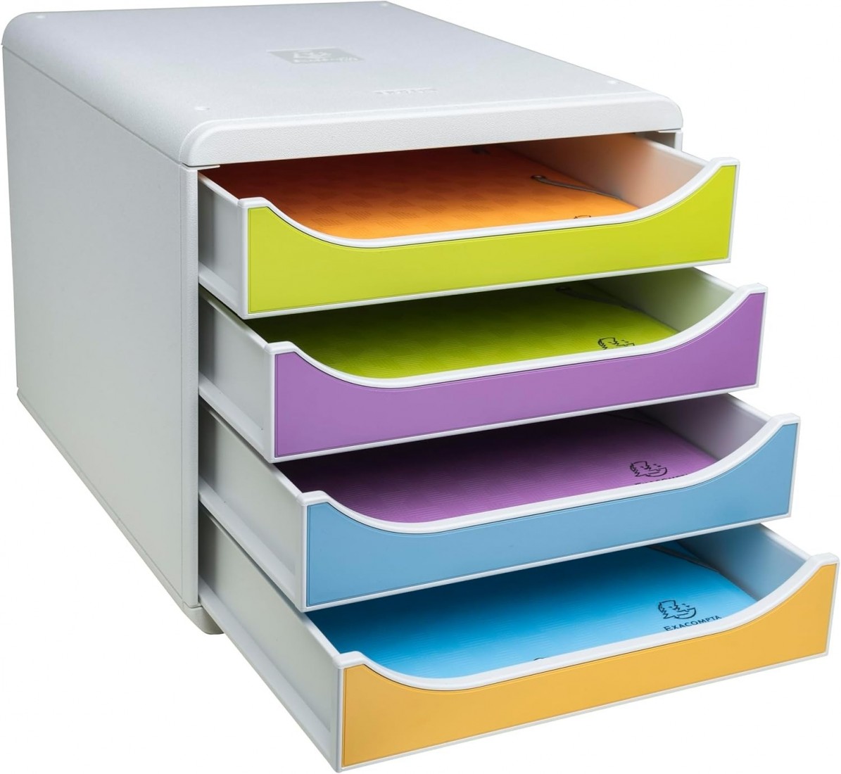 Exacompta συρταριέρα 4 θέσεων pastel colours 310909D