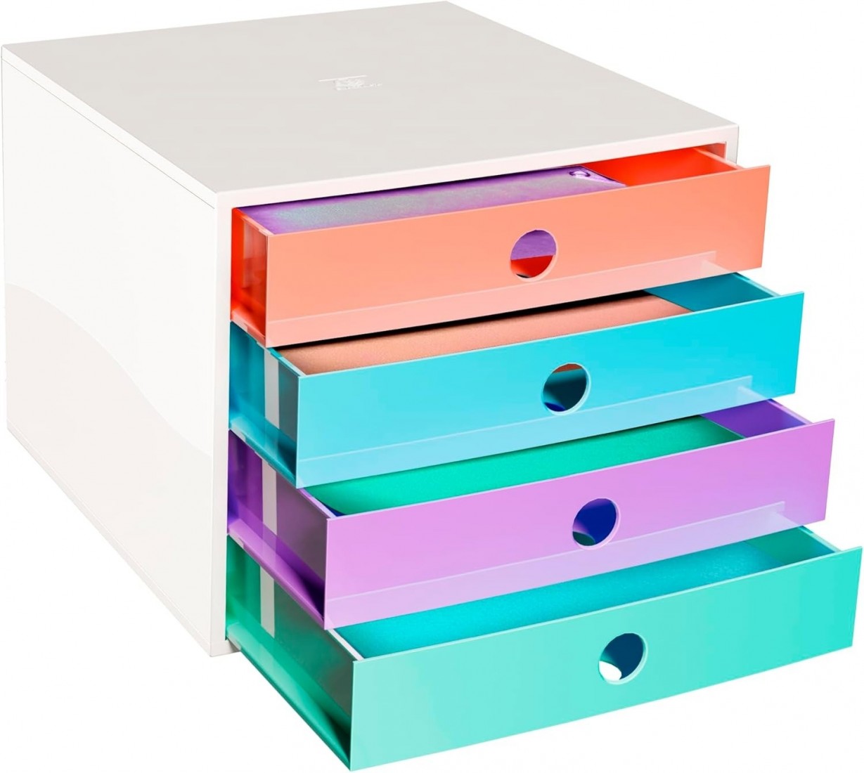 Exacompta συρταριέρα 4 θέσεων pastel colours 227707D