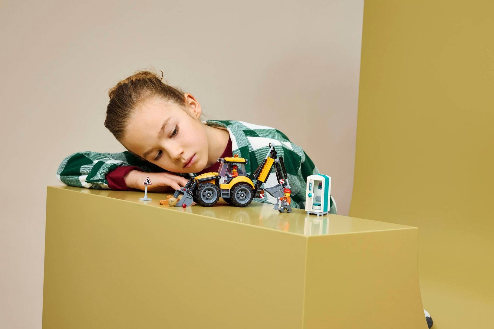 Yellow Backhoe Loader 60480 Lego City