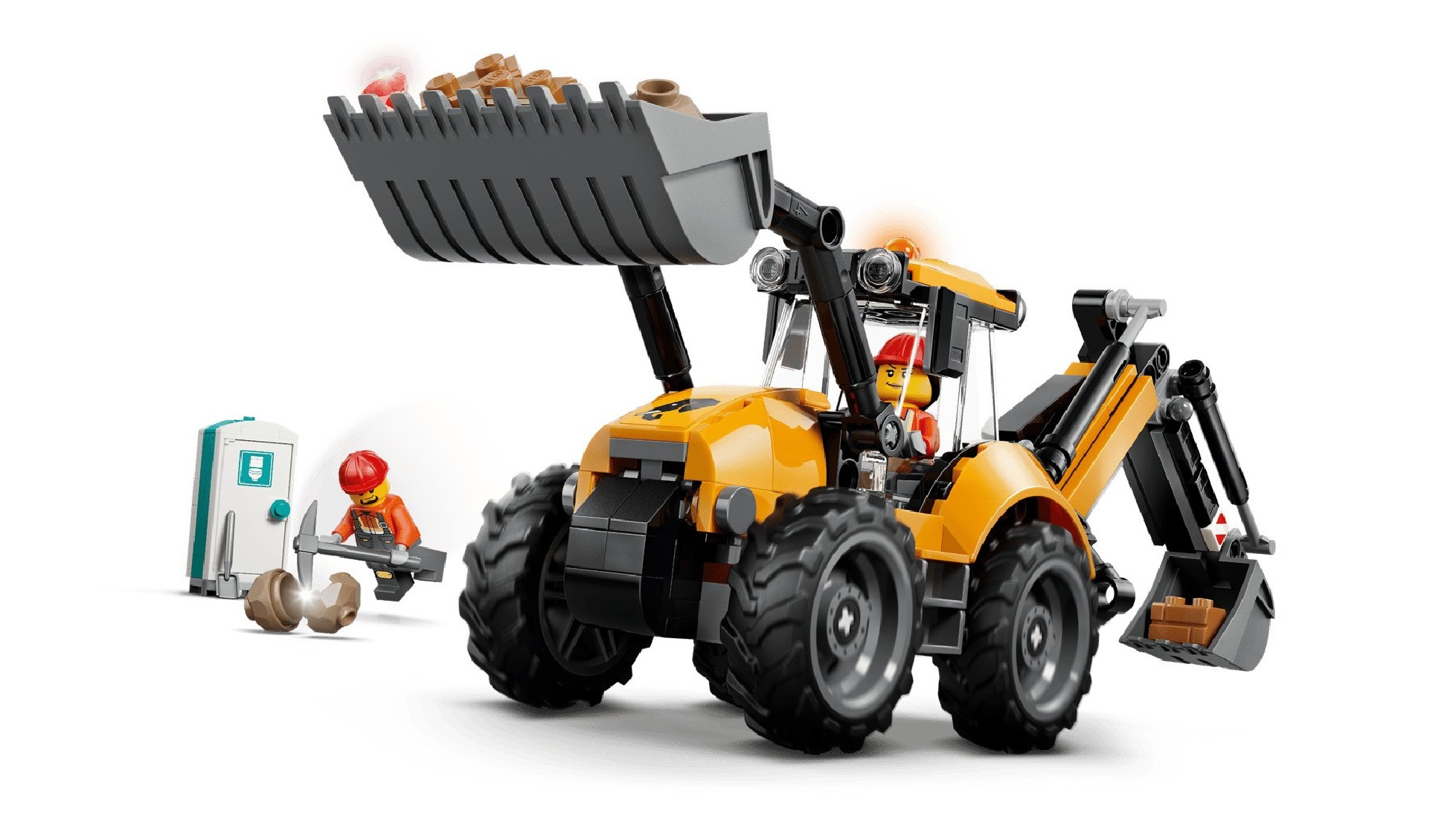 Yellow Backhoe Loader 60480 Lego City