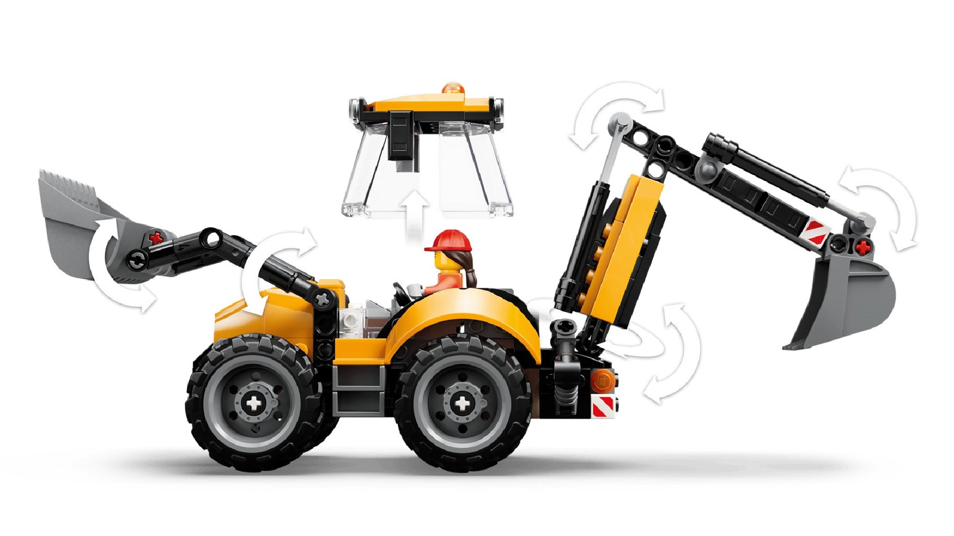 Yellow Backhoe Loader 60480 Lego City