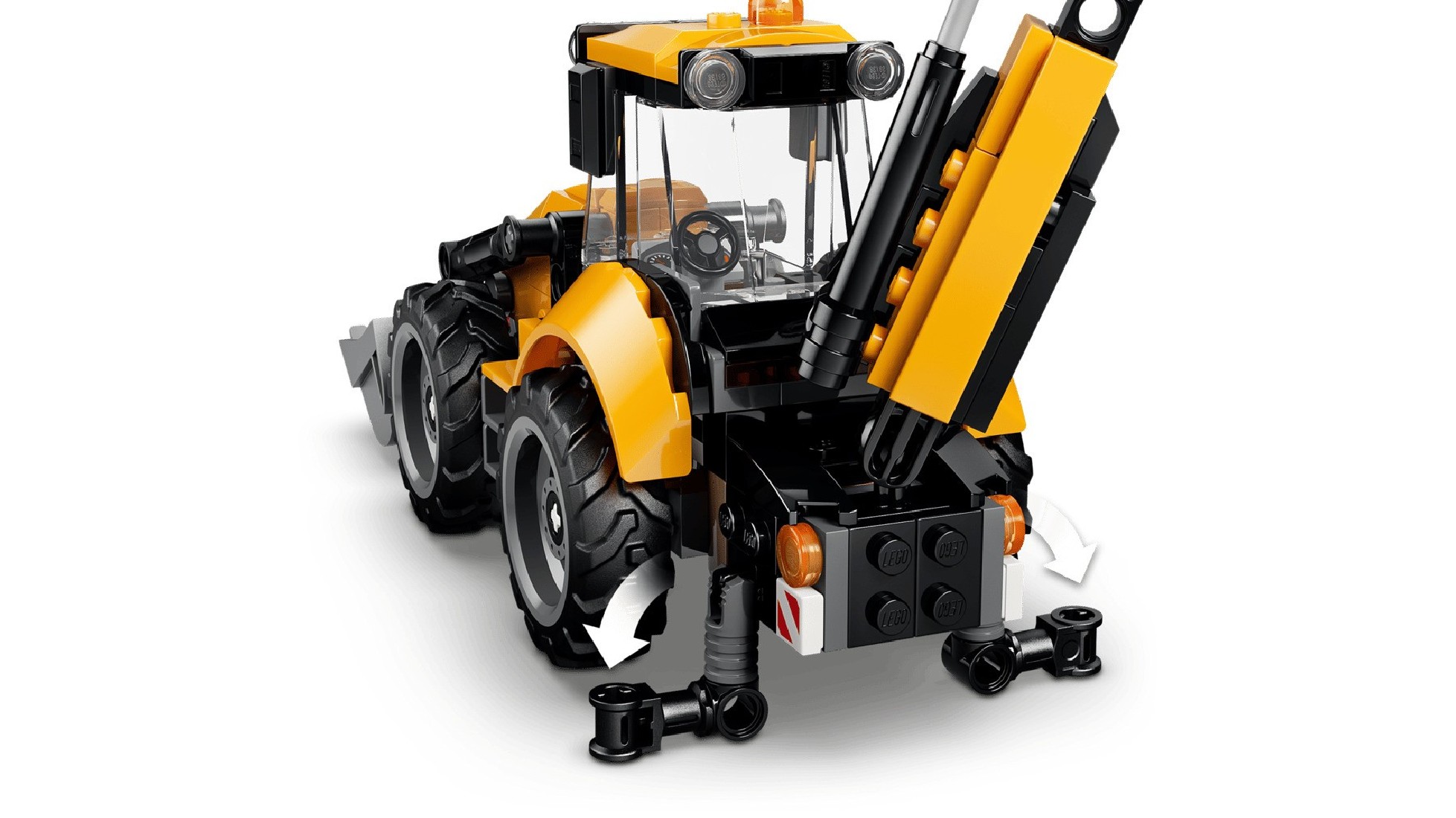 Yellow Backhoe Loader 60480 Lego City