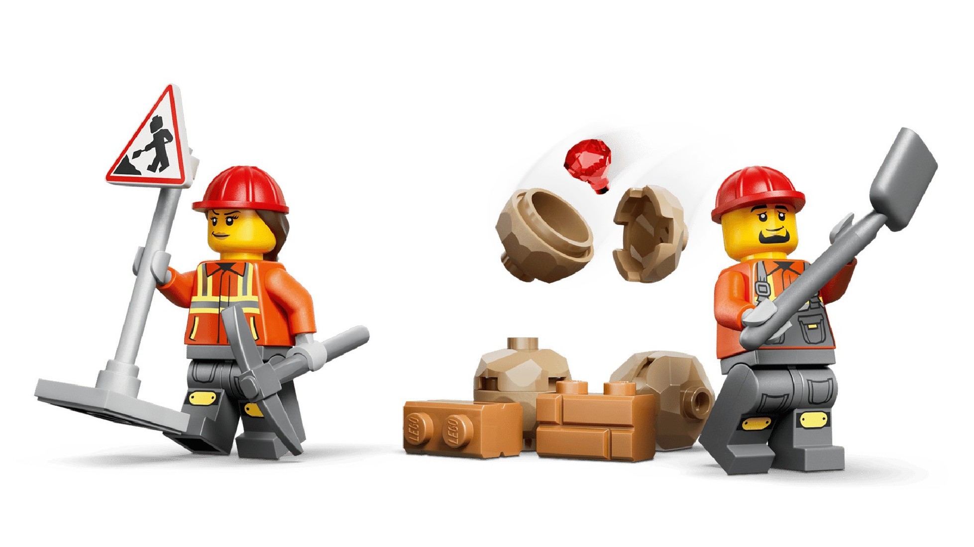 Yellow Backhoe Loader 60480 Lego City