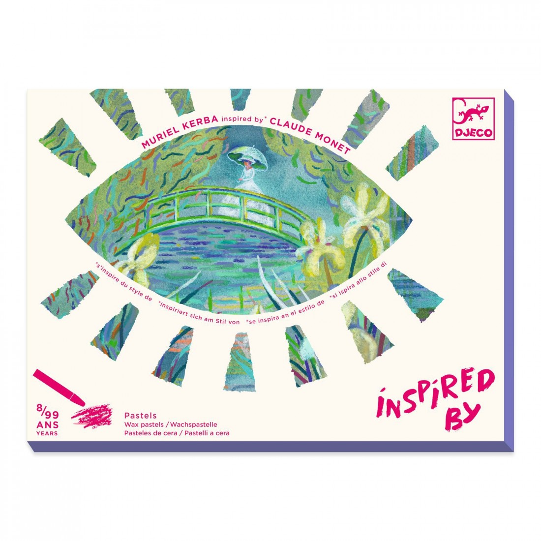 Inspired by Monet- Ιμπρεσιονισμός-Ζωγραφίζω με κηρομπογιές Νούφαρα 09384 Djeco