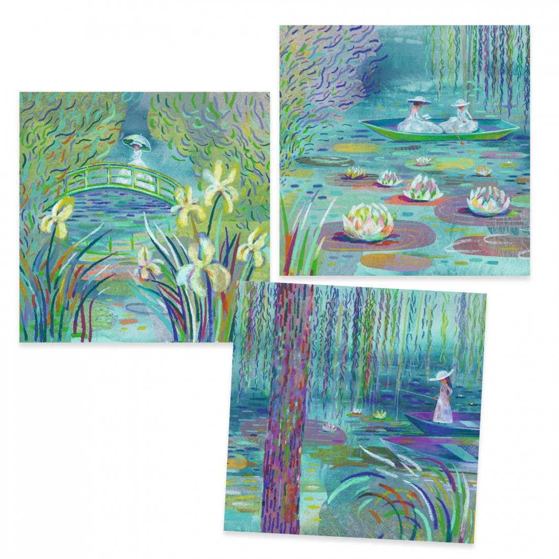 Inspired by Monet- Ιμπρεσιονισμός-Ζωγραφίζω με κηρομπογιές Νούφαρα 09384 Djeco