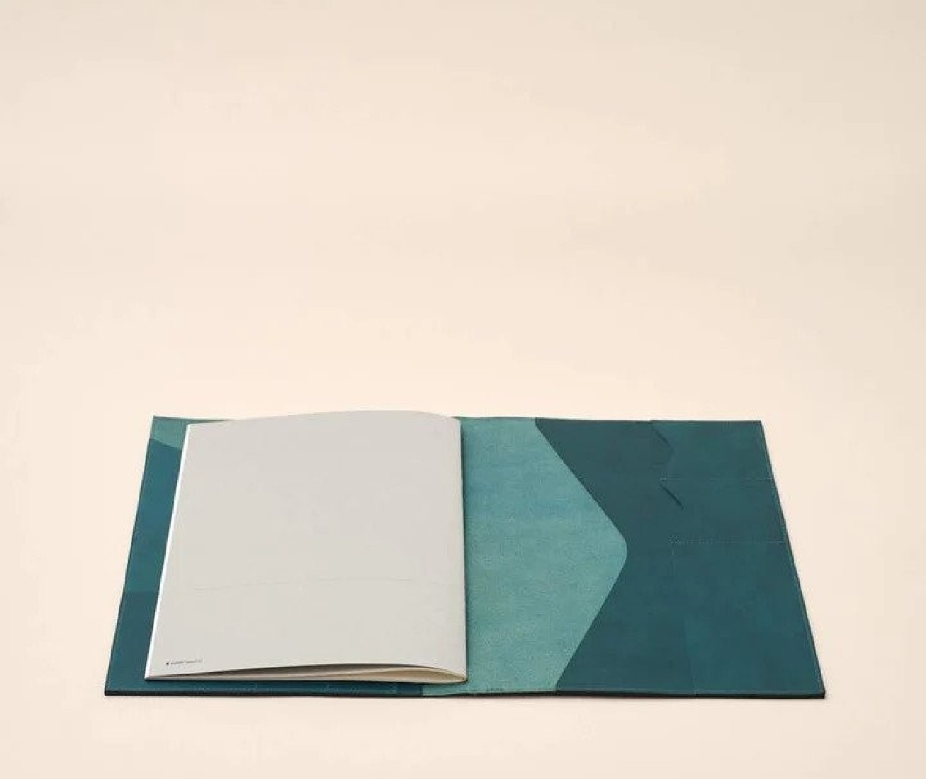 Paper Republic A4 Leather Portfolio Blue Petrol.