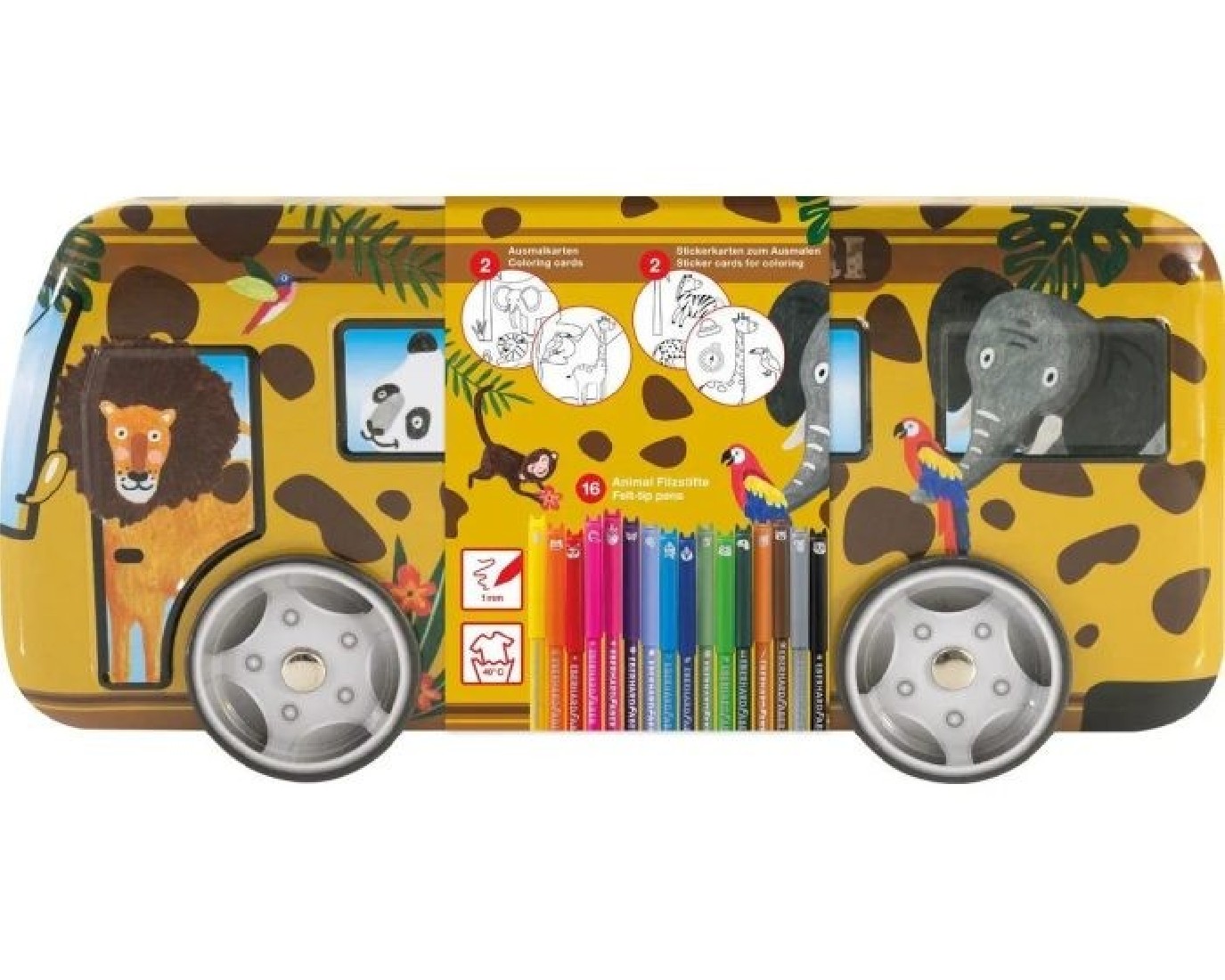 Κασετίνα Μεταλλική με 16 Μαρκαδόρους Safari 551113 Eberhard Faber
